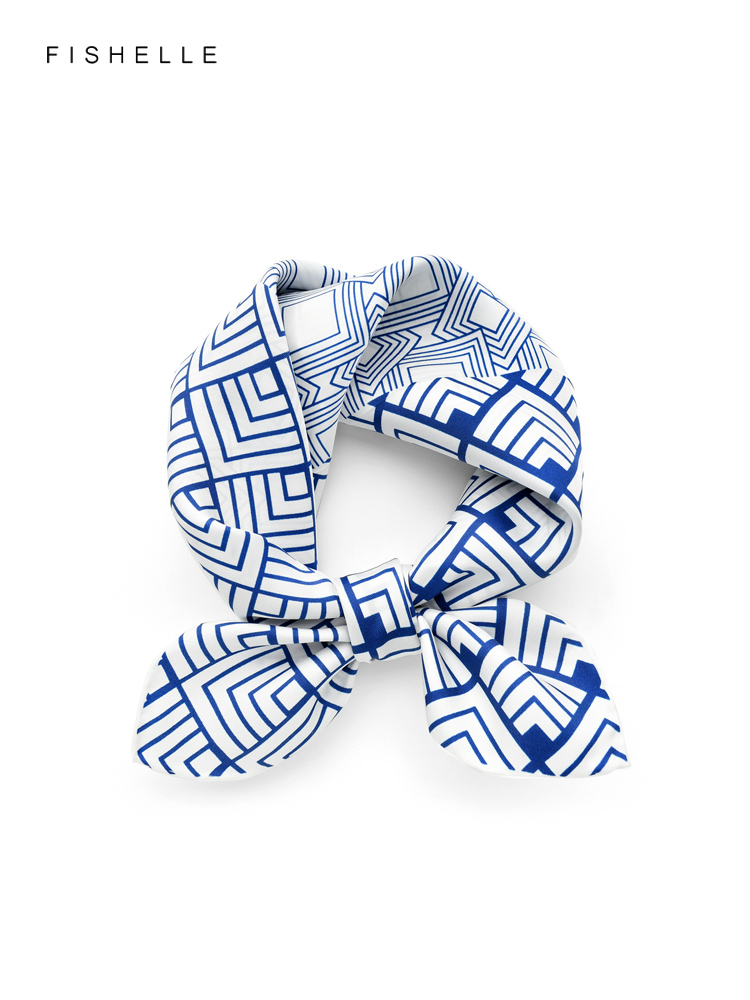 Face Scarf Mask - Bufanda de sarga de seda auténtica