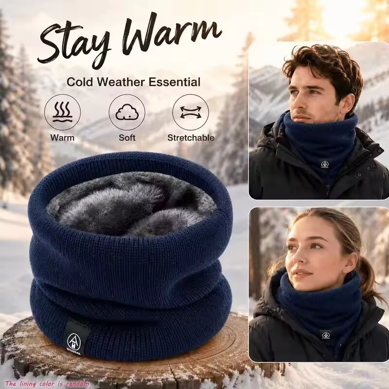 Bufanda de Cuello Tejida Cálid - Muffler Men Wool reseña y precio
