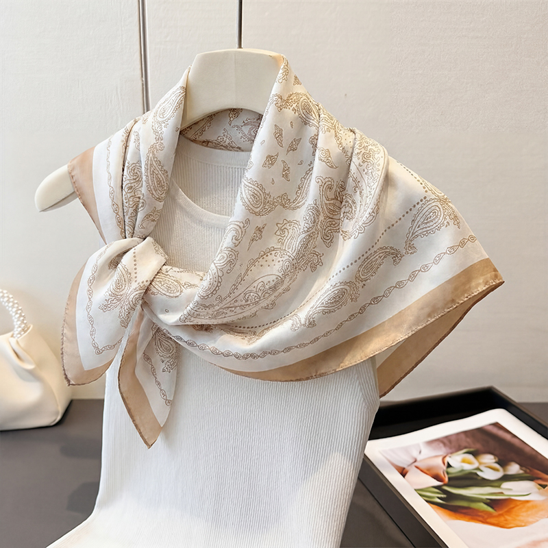 Pañuelo Cuadrado Vintage Beige - Face Scarf Mask reseña y precio