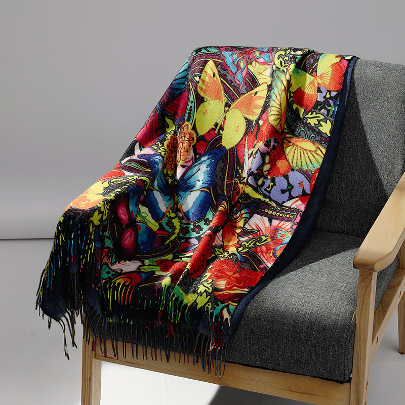 Bufanda de Cachemira con pintu - Woven Scarf Blanket reseña y precio