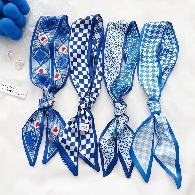 Pañuelo de seda azul Klein, nu - Bandana Cotton reseña y precio